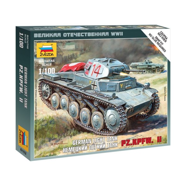 Zvezda Snap Kit - Panzer II (1:100)