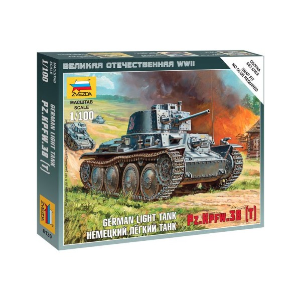 Zvezda Snap Kit - Panzer 38 (t) (1:100)