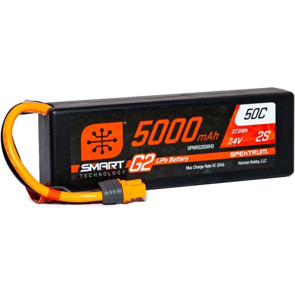 Spektrum Smart G2 LiPo 7.4V 5000mAh 50C HC IC3