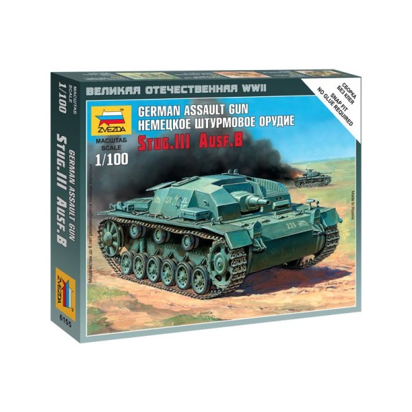 Zvezda Snap Kit - Sturmgeschütz III Ausf.B (1:100)