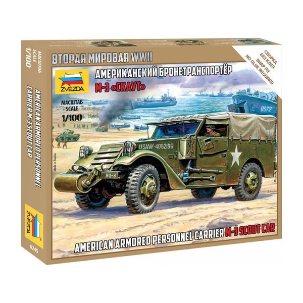 Zvezda Snap Kit - M3 Scout Car (1:100)