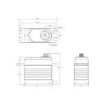 T45 HiVOLT CORELESS Digital servo (45 kg-0,13s/60°)