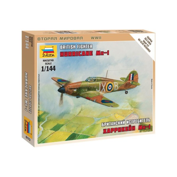 Zvezda Snap Kit - Hawker Hurricane Mk-1 (1:144)