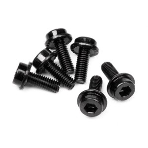 Flanged Cap Head Screw M3X8Mm (6Pcs)