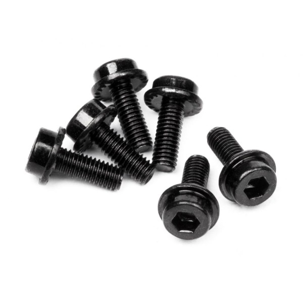 Flanged Cap Head Screw M3X8Mm (6Pcs)