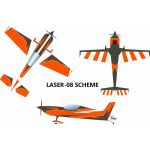 67” Laser 1702mm 20cc Oranžovo-Šedý