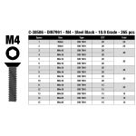 Imbus šrouby s zápustnou hlavou - sada/box - M4 - ocelové černé, 265 ks.