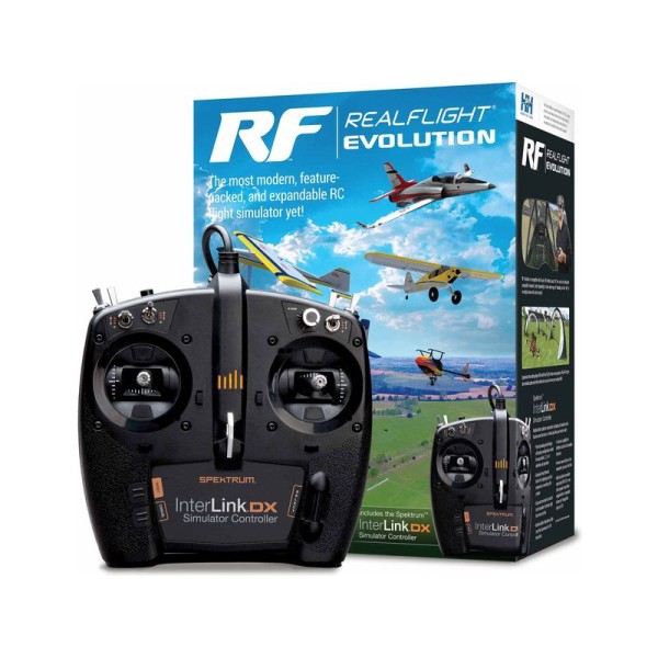 RealFlight Evolution RC letecký simulátor, ovladač InterLink DX