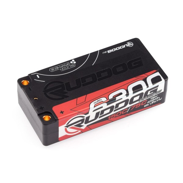 RUDDOG Racing Hi-Volt 6300mAh 150C/75C 7.6V Short Stick Pack - EFRA