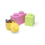 LEGO úložné boxy Multi-Pack 3ks - fialová, černá, oranžová