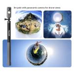 Prodlužující selfie tyč na kameru Insta360 X3 / X2 / One RS (3m) (Telesin)