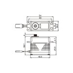 SB-2292SG BRUSHLESS HiVOLT Digitální servo (50kg-0,055s/60°)