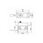 SB-2295SG BRUSHLESS HiVOLT Digitální servo (45kg-0,05s/60°)