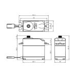 B-08MG ANALOG servo (8kg-0,15s/60°)