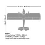 E-flite Twin Timber 1.6m SAFE Select BNF Basic