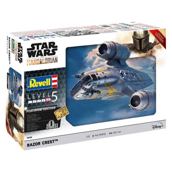 Revell SW - The Mandalorian: Razor Crest Platinum Edition (1:72) (Gift-Set)