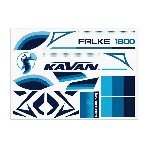 KAVAN Falke 1800mm sada nálepek - modrá