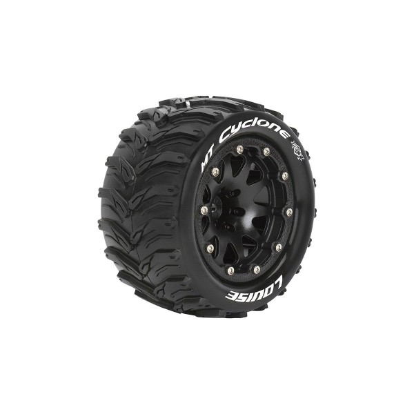 MT-CYCLONE SOFT 1/10 0 offset 12mm hex Black Bead-Lock Rims, 2 ks