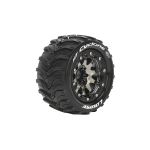 MT-CYCLONE SOFT 1/10 1/2 offset 12mm hex Black Chrome Bead-Lock Rims, 2 ks