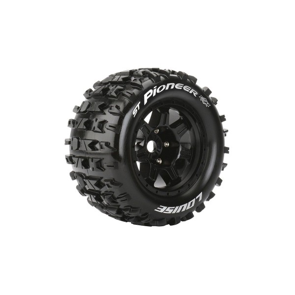 ST-PIONEER SPORT 1/8 1/2 offset 17mm hex Black Rims, 2 ks