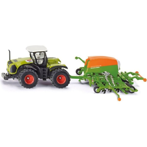 SIKU Farmer - Traktor se secím přívěsem 1:87