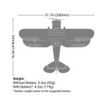 E-flite Waco 0.55m SAFE Select BNF Basic bílé