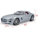 Maisto Mercedes-Benz SLS AMG 1:18 stříbrná