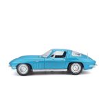 Maisto Chevrolet Corvette 1965 1:18 světle modrá metalíza