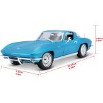 Maisto Chevrolet Corvette 1965 1:18 světle modrá metalíza