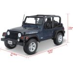 Maisto Jeep Wrangler Rubicon 1:18 modrá metalíza