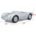 Maisto Porsche 550 A Spyder 1:18 stříbrná