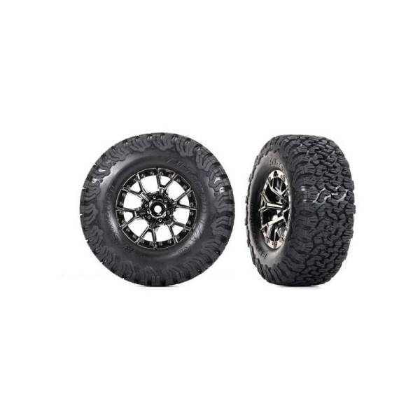 Traxxas kolo 2.2/3.0”, disk Raptor R černý chrom, pneu BFGoodrich T/A KO2 (2)