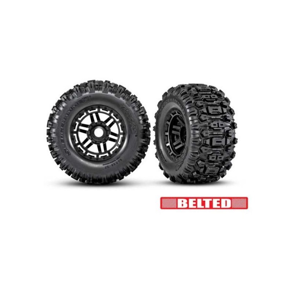 Traxxas kolo 2.9/3.8”, disk černý, pneu Sledgehammer All-Terrain belted (2)