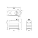 BHX9 HiVOLT BRUSHLESS Digital servo (75 kg-0,10s/60°)