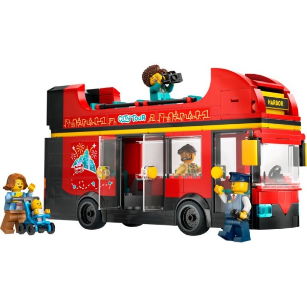 LEGO City - Červený dvoupodlažní vyhlídkový autobus