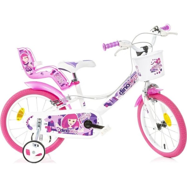 DINO Bikes - Dětské kolo 16” Fairy bílé