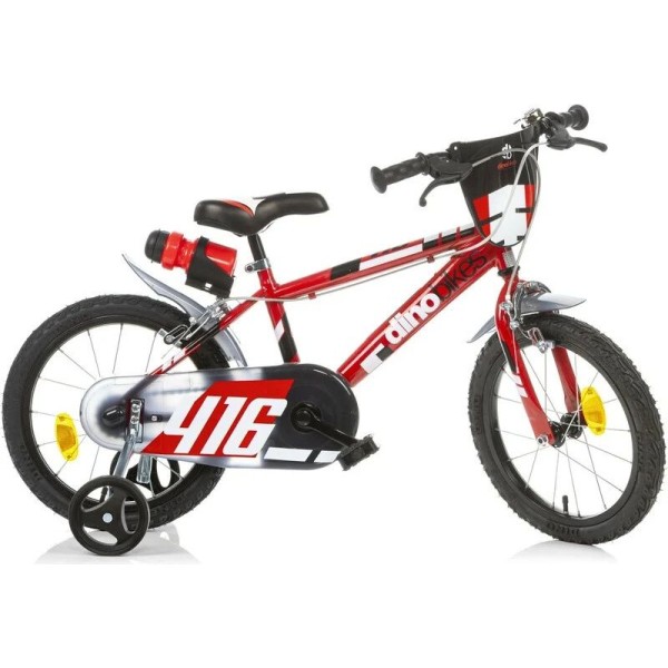 DINO Bikes - Dětské kolo 16” červené