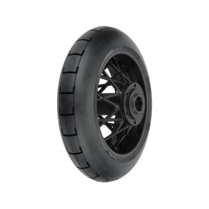 Pro-Line kolo s pneu 1:4 Supermoto zadní, disk černý: PM-MX