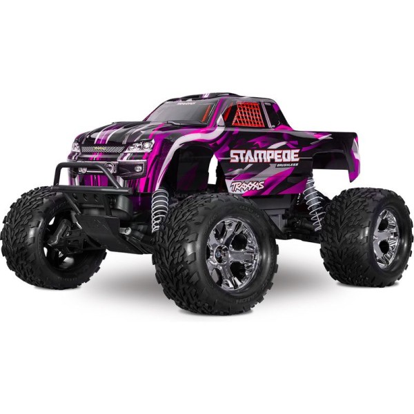 Traxxas Stampede 1:10 BL-2s RTR růžový