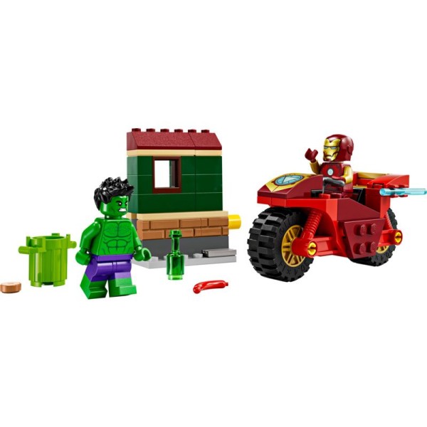 LEGO Marvel - Iron Man s motorkou a Hulk