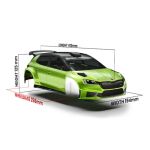 Karoserie čirá ŠKODA Fabia RS Rally2 1/10 rally 190mm