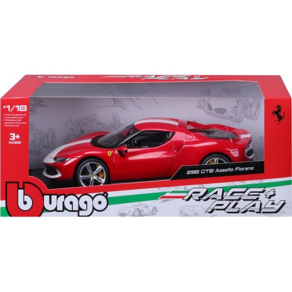 Bburago Ferrari 296 GTB Assetto Fiorano 1:18 červená