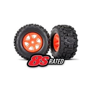 Traxxas kolo 4.3/5.7”, disk oranžový, pneu Sledgehammer (pár)