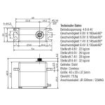 H-Speed servo HSX812 32kg.cm 0.135s/60° 25T