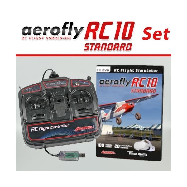 Aerofly RC10 STANDARD na DVD s USB ovladačem pro Win 10/11