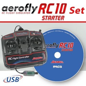 Aerofly RC10 STARTER na DVD s USB ovladačem pro Win 10/11