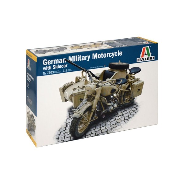 Italeri German Military Motorcycle with Sidecar (1:9)