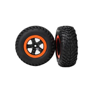 Traxxas kolo 2.2/3.0”, disk SCT černo-oranžový, pneu SCT S1 (2)