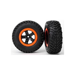 Traxxas kolo 2.2/3.0”, disk SCT černo-oranžový, pneu SCT (2) (2WD přední)