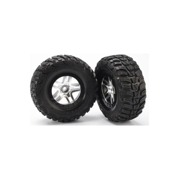 Traxxas kolo 2.2/3.0”, disk SCT Split-Spoke saténový-černý, pneu Kumho (2) (2WD přední)